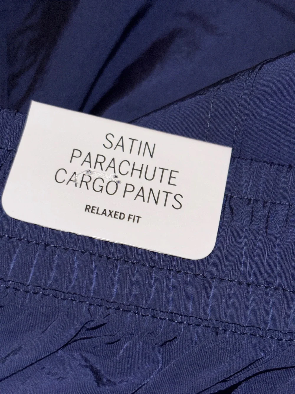 Pink VS Satin Parachute Cargo High Rise Wide Leg Pants Women XXL NEW Relaxed Fit